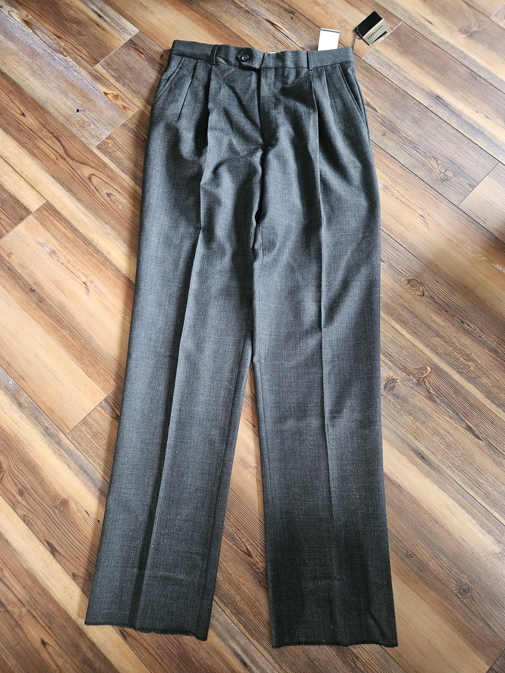 Heathered Charcoal Wool Dress Pants By Rendezvous For Nordstrom